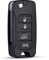 Guscio Chiave Telecomando Compatibile con Jeep Renegade Compass Cover Scocca Ricambio 4 Tasti Riparazione Sostituzione Lama Vergine