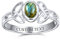 Zarter Keltischer Irisierender Labradorit Trinität Knoten Triquetra Ring Für Frauen Teen Thin Band Ring .925 Sterling Silber Individuelle Gravur