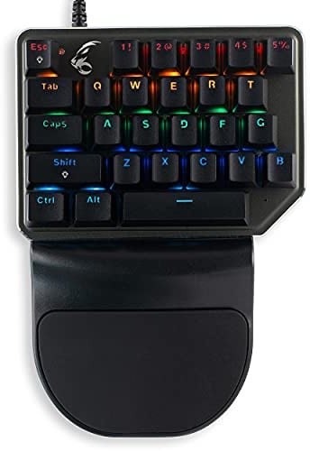 MediaRange MRGS100 Gaming Keypad mit Kabel 27 Tasten, 8 Farbmodi, schwarz/Silber