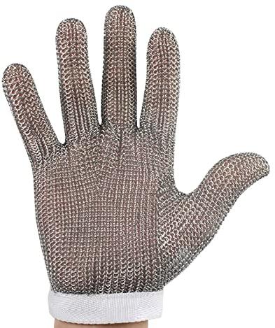 Guantes Anticortes WXYZ Guantes de Acero Inoxidable Guantes de 9 Niveles de protección de 9 Niveles,Impermeables y Guantes de Malla Impermeable,for Cocina,jardín,Unisex (Color : 5pcs/XS)