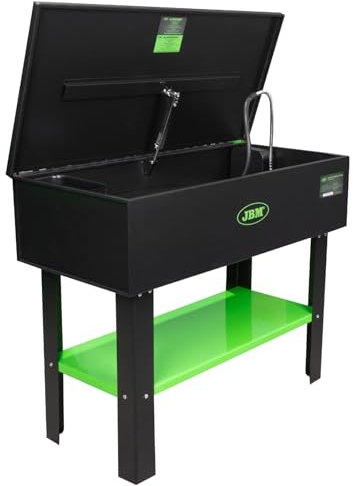 OC-PRO Fontaine de Nettoyage 150L Vert pour Ateliers Mécaniques et Garages, Nettoyeur de Pièces Mécaniques en Acier Inoxydable, Style Industriel
