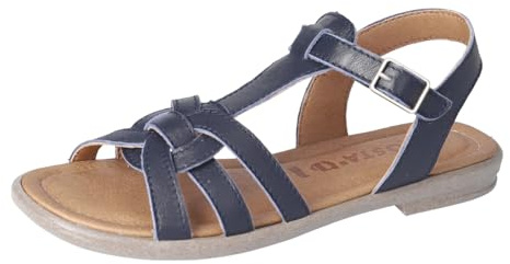 RICOSTA Riemchensandalen Birte - rutschfeste Mädchen-Sandalen - Flache Sandalen für Kinder - Echtleder-Sandaletten