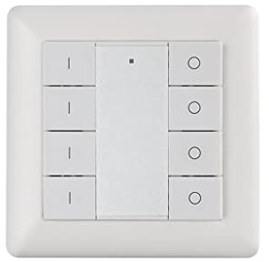 YULED SR-2402-G4 DALI Wandschalter Dimmer, 4 Gruppen, 55mm Maß - Hochwertiger DALI-Wandschalter-Dimmer 4 Gruppen