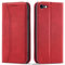 OKZone Kompatibel mit iPhone SE 2020/iPhone 8/iPhone 7 (4,7 Zoll) Hülle, Magnet Leder Tasche Handyhülle, Kartenfächer Schutzhülle, [Premium PU Leder] Flip Klappbare Magnetische Standfunktion (Rot)