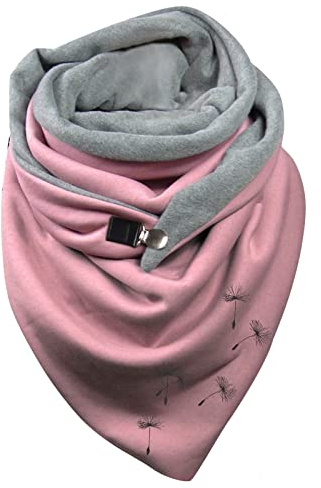 Laonajkd Schal Damen Herren Winter XXLButton Mode Drucken Halstuch Winterschal Übergroßer Dreieck-Schal Bequem Flanell Poncho Valentinstag als Geschenk