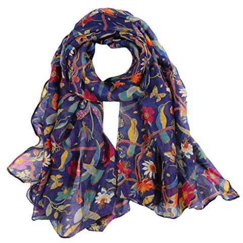 Seidenschal Damen Elegant Voile Sommer Herbst Seidentuch Weich Elegant Stola XXL Lang Frauen Warm Groß Pashmina Seidentücher Damenschal Schleiertuch