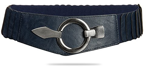 Caspar GU300 Damen elastischer breiter Stretch Taillengürtel