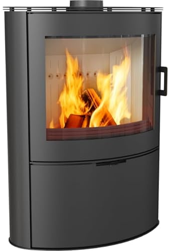 Kratki Kaminofen aus Stahl AB Ø 150 10 kW Türfeder