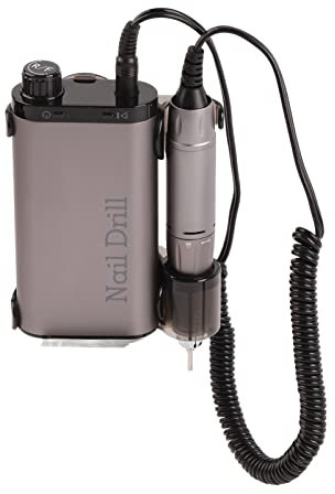 Lima de Uñas, Máquina de Esmalte de Uñas 4000 MAh Velocidad Ajustable Ligera para Salón (Gris)