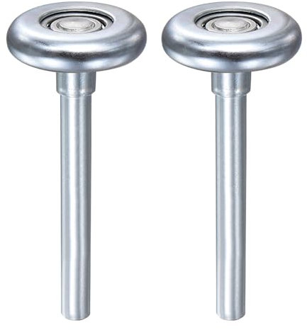 uxcell 2pcs Garage Door Rollers, 2 Roller for 2 Garage Track, 3.7 Stem, 10 Balls Sealed Bearing, for Commercial and Residential Garage Doors, Silver