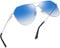 Joopin Oversized Blue Sunglasses for Men Women UV400 Protection, Silver Gradient Lens Sun Glasses, Military Aviation Sunnies for Driving