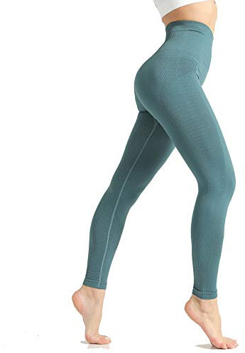 Männer Eisseide Fitness Elastische Yoga Polsterhose Push-up Hose (Blue, L)