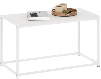 Furinno Camnus Modern Living Couchtisch, Solides Weiß/Weiß