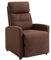Mingone Relaxsessel mit Liegefunktion Fernsehsessel TV Sessel Modern Schmal Loungesessel Liegesessel mit 155° Liegefunktion bis 150kg aus Leinenstoff, Braun