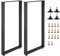 Tolstil Lot de 2 pieds de table carrés noirs en métal de 100 cm, supporte jusqu'à 300 kg, parfaits pour le petit déjeuner, le café, les tables d'appoint et plus encore