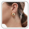 Inateannal Boho Runde Kuppel Ohrringe Gold Halbkugel Ohrstecker Runde Halbkugel Ohrringe Große Kuppel Knopf Ohrring Hochglanzpolierte Ohrring Minimalistische Geometrische
