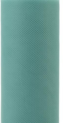 Tüll Stoff Rolle 50cm x 9m - FARBAUSWAHL in 15/30/50/150cm - Feintüll transparent, farbecht & waschbar - Dekostoff für Hochzeit - Tüllstoff zum Basteln von Tütü Kostümen - Eukalyptus 509