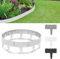 Hengrongshen Bordures de Jardin 10 m, Bordure Jardin Exterieur Flexible en Plastique Aspect Pierre, Hauteur 10 cm, Bordure à Planter pour Pelouse, Gravier, Potager et Arbre, 40 Pièces, Blanc