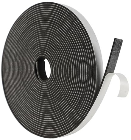 FYting Dichtungsband Selbstklebend,Türdichtung 15mm(B) x3 mm(D) x10M(L) | Fensterdichtung Schaumstoff Klebeband für Tür Fenster Stoßschutz Klimaanlage Flammhemmendes hohe Belastbarkeit (10m lang)