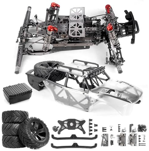 wheelfun 1/5 RC Off Road Car Gr1 Pro Kit Metal Chassis Pc Shell DIY Radio Controlled Rock Crawler Model 9Inches Wheel No Electronic Parts Hobby Grade Model for Adult Hobby