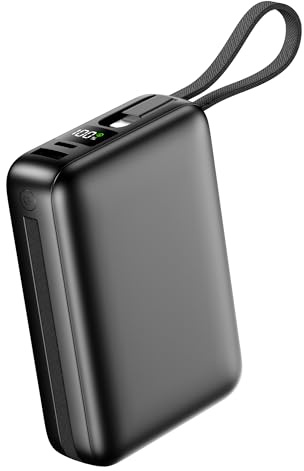 Power Bank 26800mAh, Fast Charging Portable Charger with Built-in Cables, USB C & USB A External Battery Pack for iPhone 16 15 14 13 12, Android Phone and More