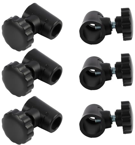 kwinfei 6PCS Caravan Window Stay Lock Replacement Knob Compatible with 10mm to 12mm Rod Connector, Caravan Window Locks Support Rod Plum Knobs for Caravan Window Stays