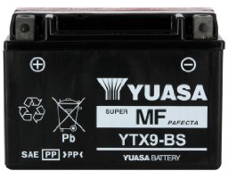 Batteria YTX9-BS precaricata compatibile con Yamaha X-max Xmax X-city 125 250 2005-2013 pronta all'uso compatibile con YUASA YTX9