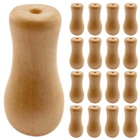 BESPORTBLE 24Pcs Wooden Blind Pull Cord Knobs Window Blind Pull End Tassels Cord End Knobs for Roller Blinds Hanging Ball Pulls for Living Room Bedroom and Office