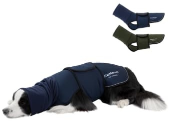 ExploreU Dog Anxiety Vest Skin-Friendly Thunder for Dogs, Dog Calming Shirt for Thunder, Fireworks, Vet Visits and Separation - Keep Pet Calm Without Medicine (Blue, XL)