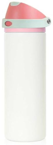 Insulated Water Bottle with Straw, 2-in-1 Lid Cup Holder Fit (White) | 304 stainless steel,2-in-1 lid,24H cold / 12H hot,car cup holder fit,leakproof,for gym, travel & office