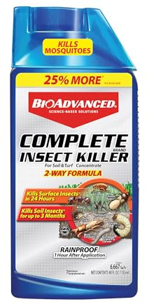 BioAdvanced Complete Brand Insect Killer Concentrate - Kills Listed Insects Above and Below Ground - Outdoor Insecticide - Up to 3 Months Protection - 40 oz Bottle