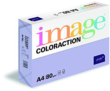 Image Coloraction Tundra - farbiges Kopierpapier - DIN A4, 210 x 297 mm, 80 g/m² - buntes, holzfreies Druckerpapier für Kopierer - 500 Blatt - Lavendel