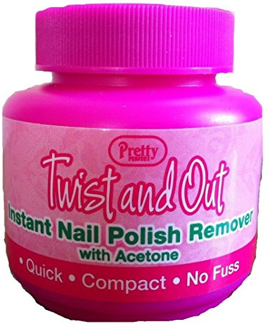 3 x Pretty Twist & Out Instant Nail Varnish Remover Pots (Acetone Free)