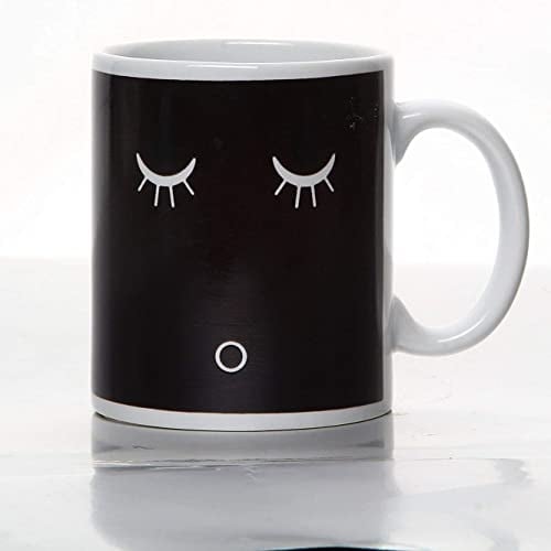 Gearmax® Smiley Face Magic Morning Mug Sonriente Cara Magia Mañana Taza Café Té Cacao Caliente Único Cambio de Color Copa