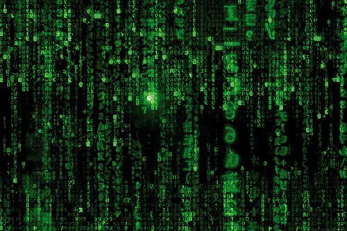 1art1 Matrix Poster Matrix Code, Grüner Regen Plakat | Bild 91x61 cm