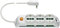 VIMAR FP00533.C.B Presa Multipla con Interruttore Luminoso e limitatore di sovratensione, 3 Prese universali, 6 biprese
