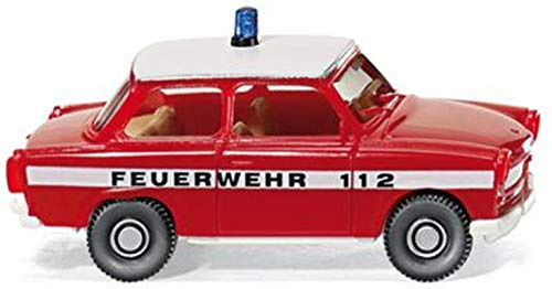 Wiking 086124 H0 - Feuerwehr Trabant 601 rot weisses Dach Spur HO 1:87