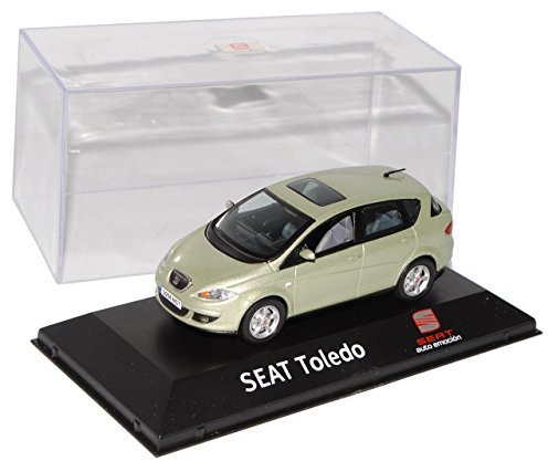 Seat Toledo Fresco Grün 3. Generation 5P 2004-2009 1/43 Modell Auto mit individiuellem Wunschkennzeichen