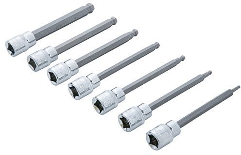 Blue Spot Tools 01510 1510 Extra Long Ball Ended Hex Socket Bit Set, Set of 7 Pieces