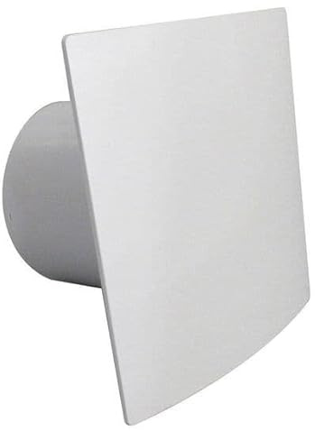 AirTech-UK Bathroom Extractor Fan 100mm / 4 White Front Panel Modern Ventilation Shower with Timer Sensor