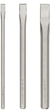 TEKTON 66506 Lot de 3 burins à froid longs (1/2, 3/4, 2,5 cm)