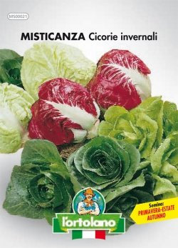 Sementi orticole di qualità l'ortolano in busta termosaldata (160 varietà) (MISTICANZA CICORIE INVERNALI)