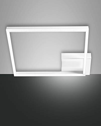 Fabas Luce Bard Integrated LED Semi Flush Light White Glass