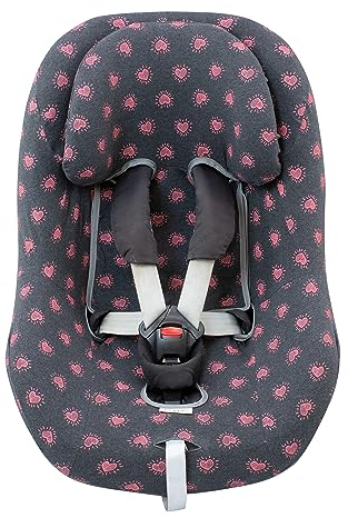 JYOKO Kids Bezug für Autositz kompatibel mit Maxi Cosi (Fluor Heart, Maxi Cosi 2Way Pearl)