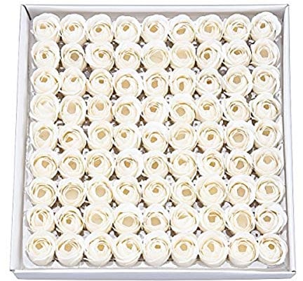 Weiye 81 Stück Seifen-Rosenblüten – Flora-Duftseife Rosenblüten – pflanzliche ätherische Ölseife, Geschenk für Jahrestag/Geburtstag/Hochzeit/Valentinstag/Muttertag, Geschenkbox