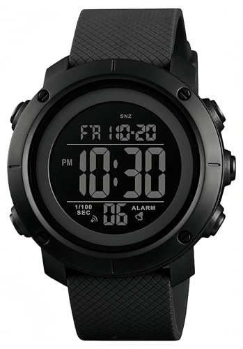 Digital Watch Sports Waterproof Military Back Light Small Watch for Men Black 1426