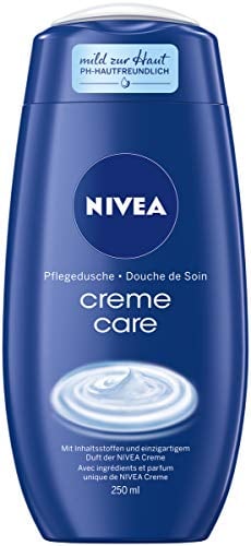 NIVEA Creme Care Shower Gel (250 ml), Mildly Scented Shower Gel with Selected Ingredients of Nivea Cream, Silky Cream Shower with Pro-Vitamin and Care Oils
