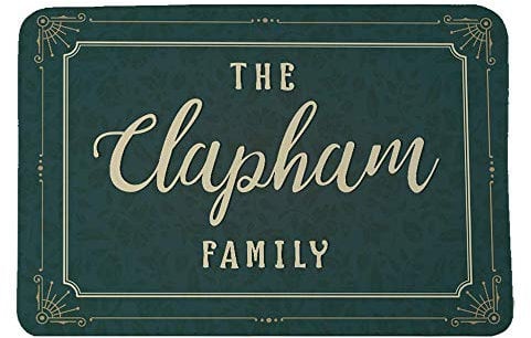 Getagift Personalised Family Name Themed Velvet Door Mat, Custom Door Mat, Non Slip Base Mat, Floor Mat For Home/Office/Company. (40 x 60 CM)
