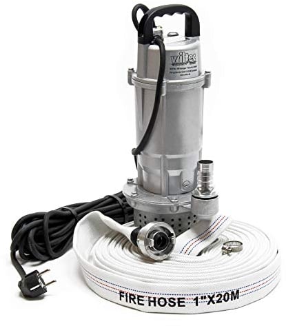 Schmutzwasserpumpe 370 W Tauchpumpe mit 1.500 l/h Fördermenge inkl. 20 m Schlauch Pumpe
