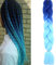 24 Braids Extensions Jumbo Braids Kunsthaar 1 Bündel Synthetik Crochet Hair Flechthaar Afro Box Braiding (Saphir & Himmelblau)